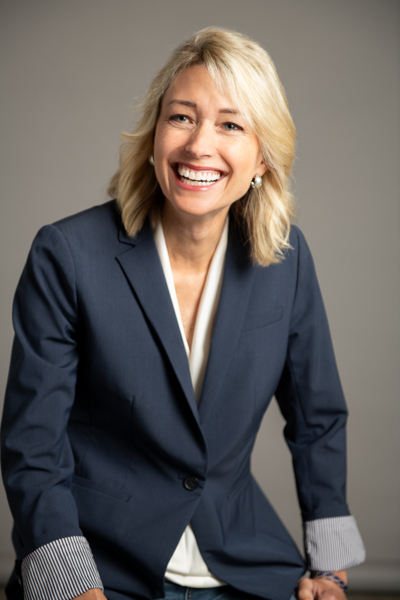 Studio portrait of Bumble Bee Seafoods CEO Jan Tharp